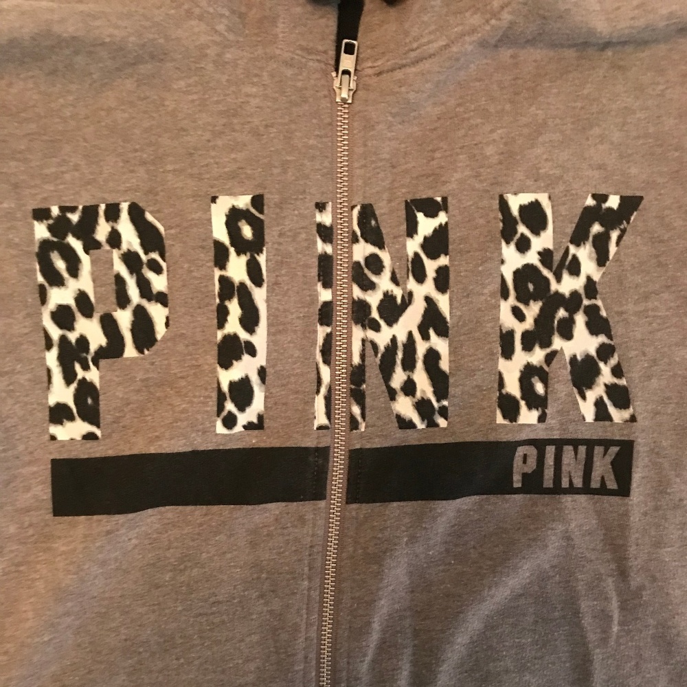 Victoria's Secret PINK Gray Zip-Up Sweatshirt